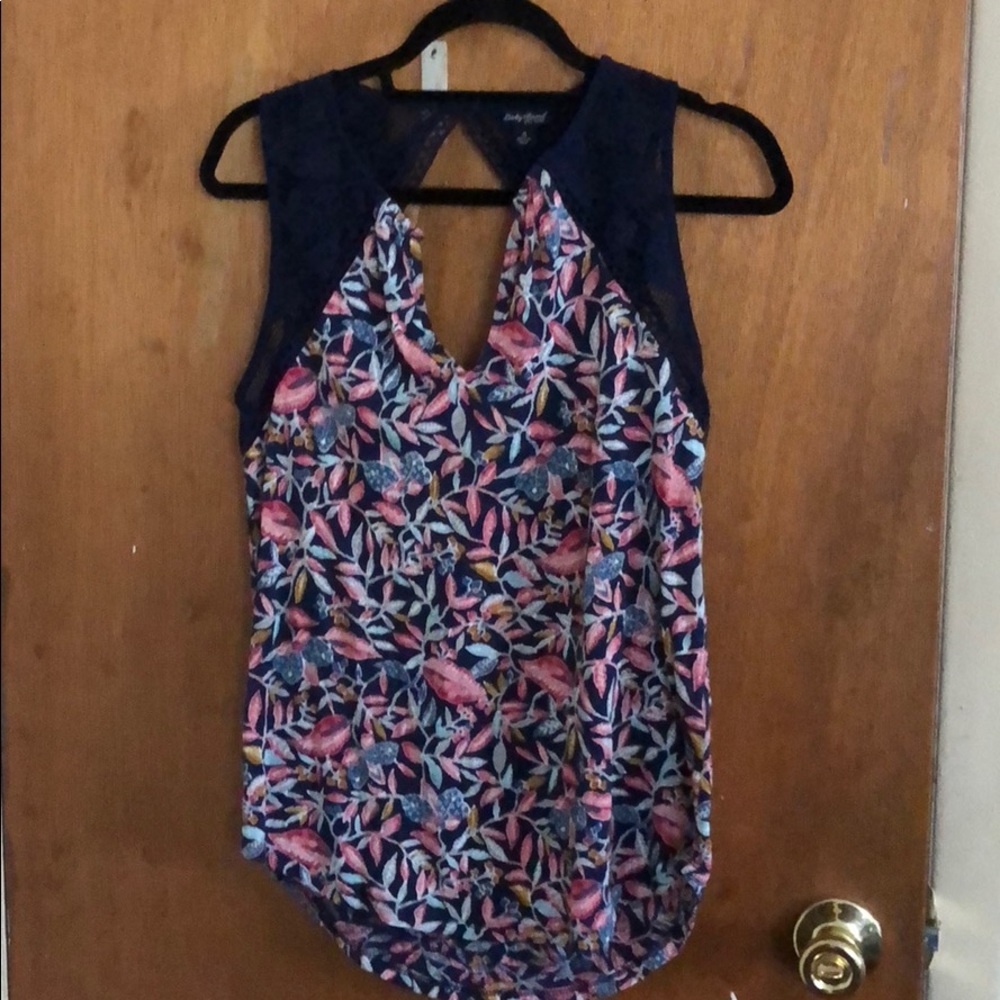 Lucky Brand Lace Swimsuit Coverup Top